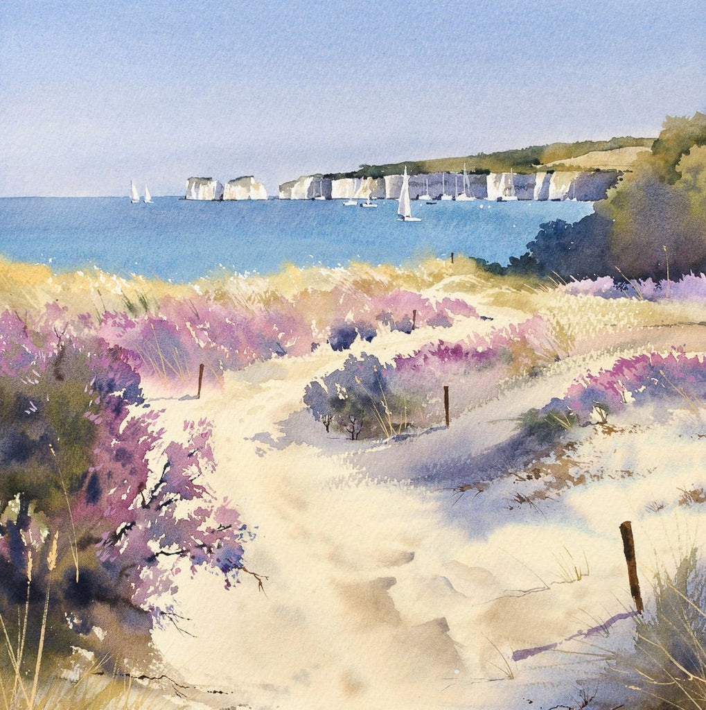 Oliver Pyle creates originals and limited edition landscapes in watercolour of Swanage and Isle of Purbeck scenes.. 