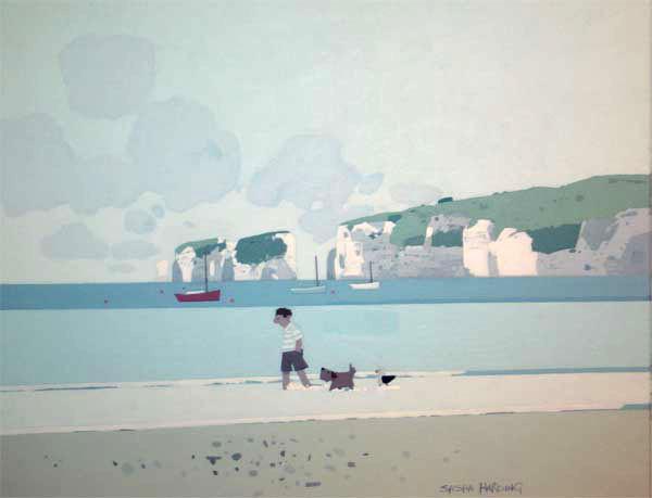 Sasha Harding originals and limited edition prints depict quirly scenes many of Swanage Studland and Corfe Castle