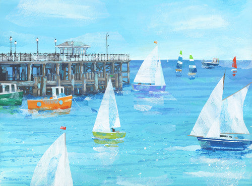 Claire Henley - Round the Pier - Swanage (Limited Edition Print)