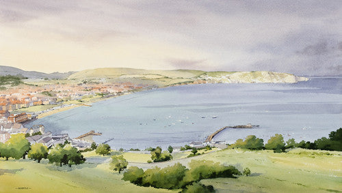 Oliver Pyle - And the Sun Broke Through, Swanage Bay (Limited Edition Print)