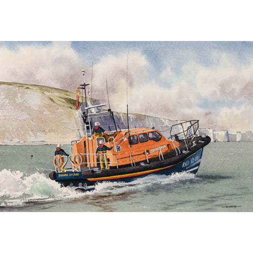 Oliver Pyle - Swanage Lifeboat Off Ballard Point (Original)